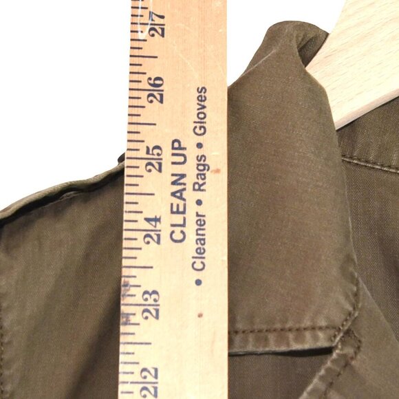 J.Crew Utility Field Jacket Size XS 100% Cotton Olive Green Military Safari - Picture 6 of 8